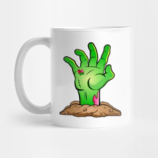 Green Zombie Hand Mug